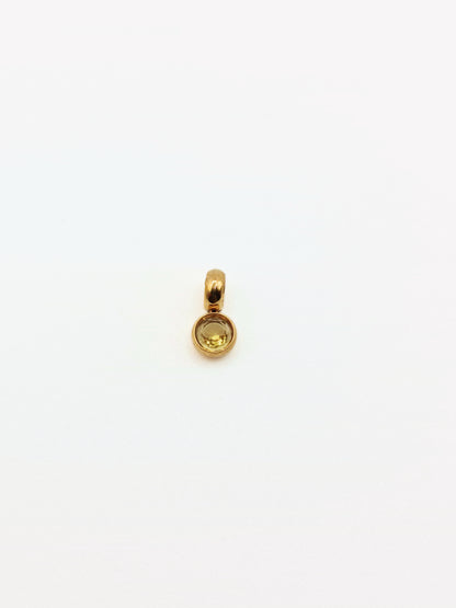 The Charm Shop November Citrine Birthstone 18k Gold Plated DIY Charm- Waterproof & Tarnish-Free