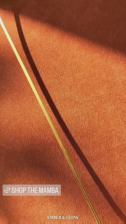 The Mamba 18k Gold Plated Tarnish-Free Snake Chain Bracelet.
