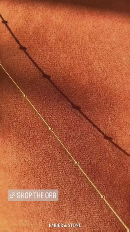 The Orb 18k Gold Plated Stainless Steel Dainty Ball Chain Necklace