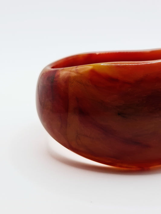 The Amalfi Resin Bangle in Red Mist