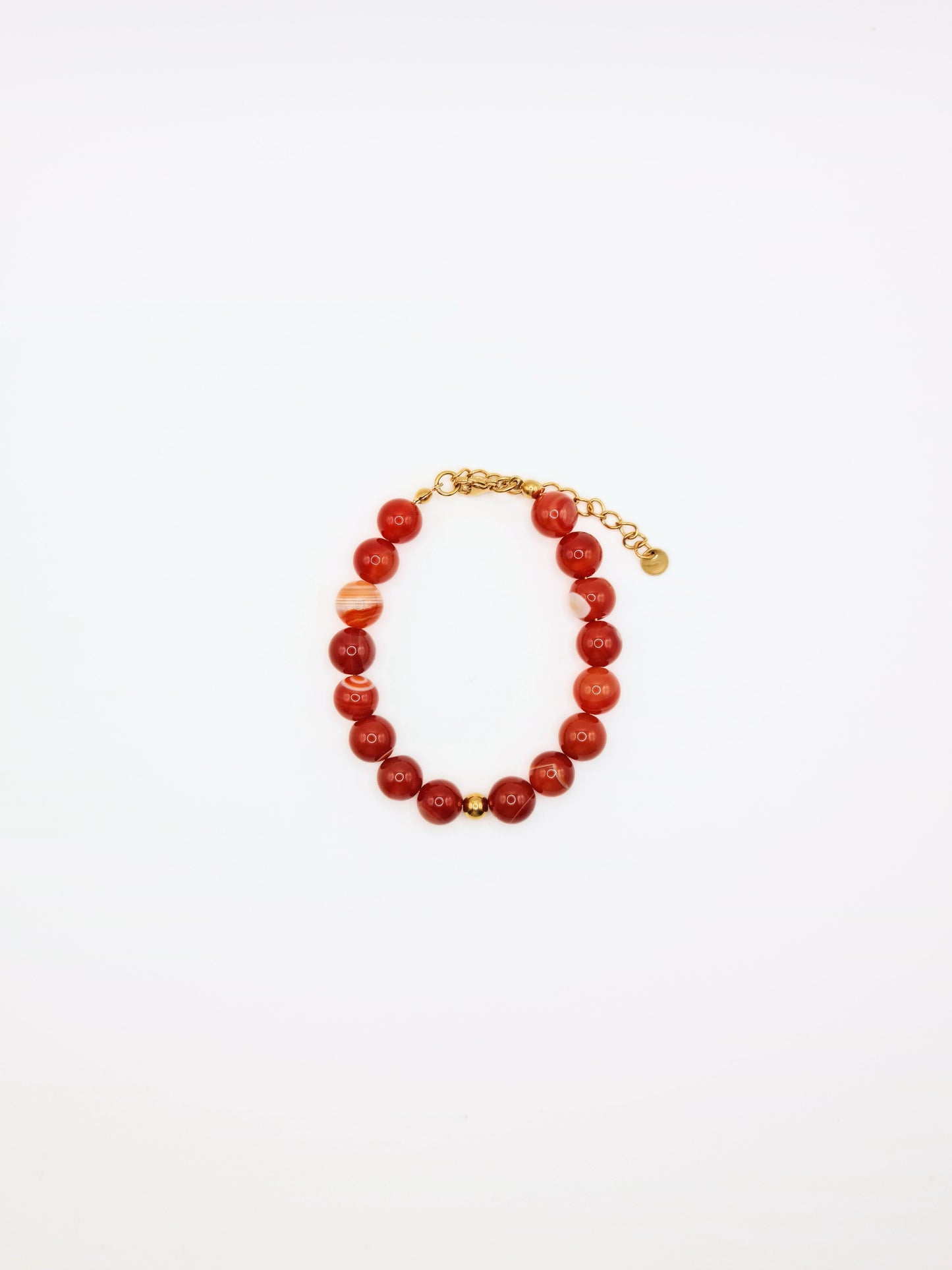 The Riviera Set Red Agate Natural Stone Beaded Necklace & Bracelet- Semi-Precious & Waterproof