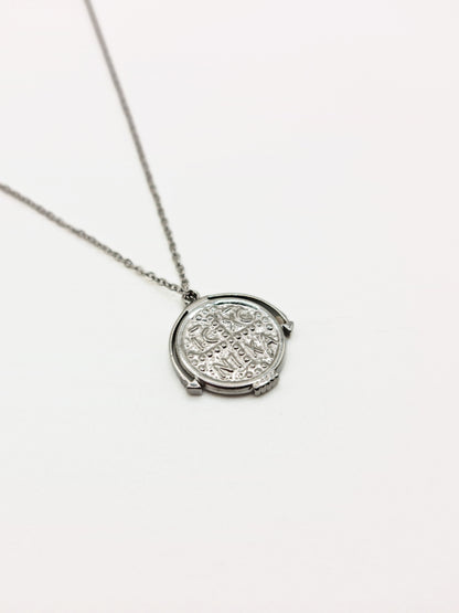 The Azura Silver Plated Coin Pendant Necklace- Waterproof & Tarnish Free