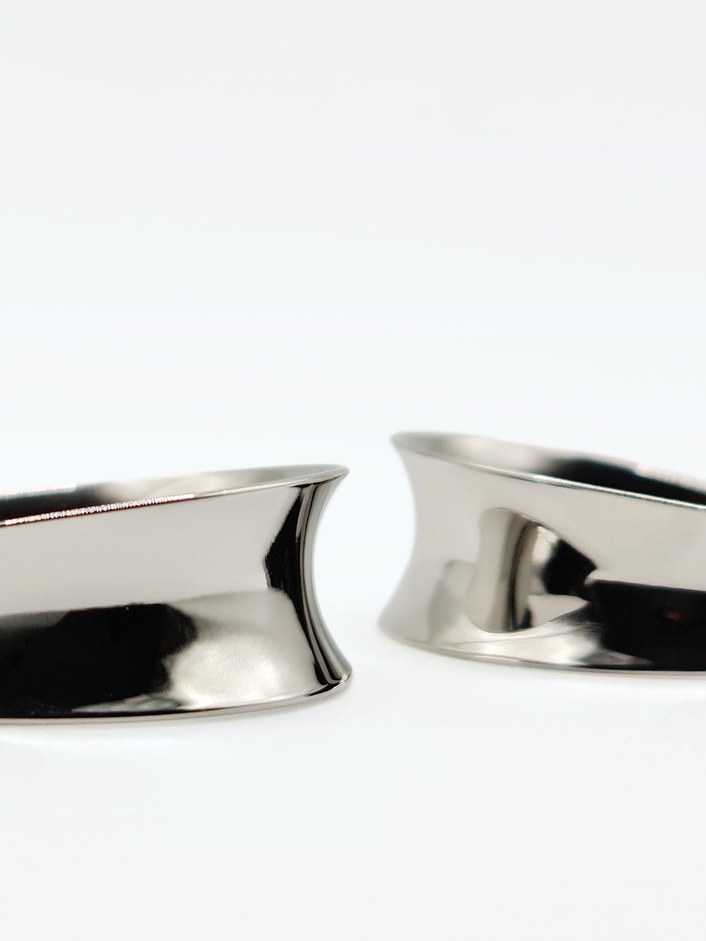 The Ava Silver Finish Curved Form Large Hoop Earrings- Waterproof & Tarnish-Free