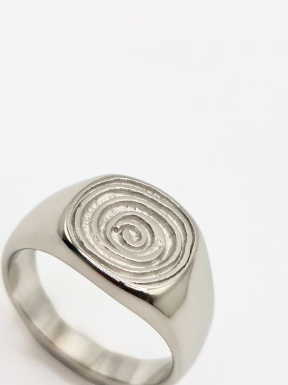 silver-spiral-statement-signet-ring-summer-stainless-steel-tarnish-free-jewellery-waterproof-ember-and-stone-1
