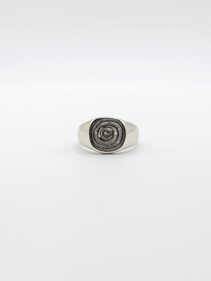 silver-spiral-statement-signet-ring-summer-stainless-steel-tarnish-free-jewellery-waterproof-ember-and-stone-1