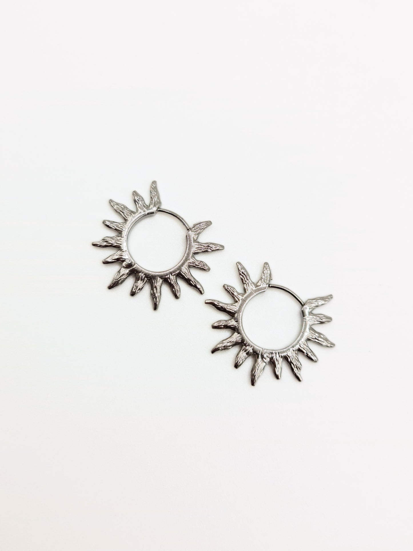 silver-sun-hoop-earrings-stainless-steel-tarnish-free-jewellery-waterproof-ember-and-stone-1