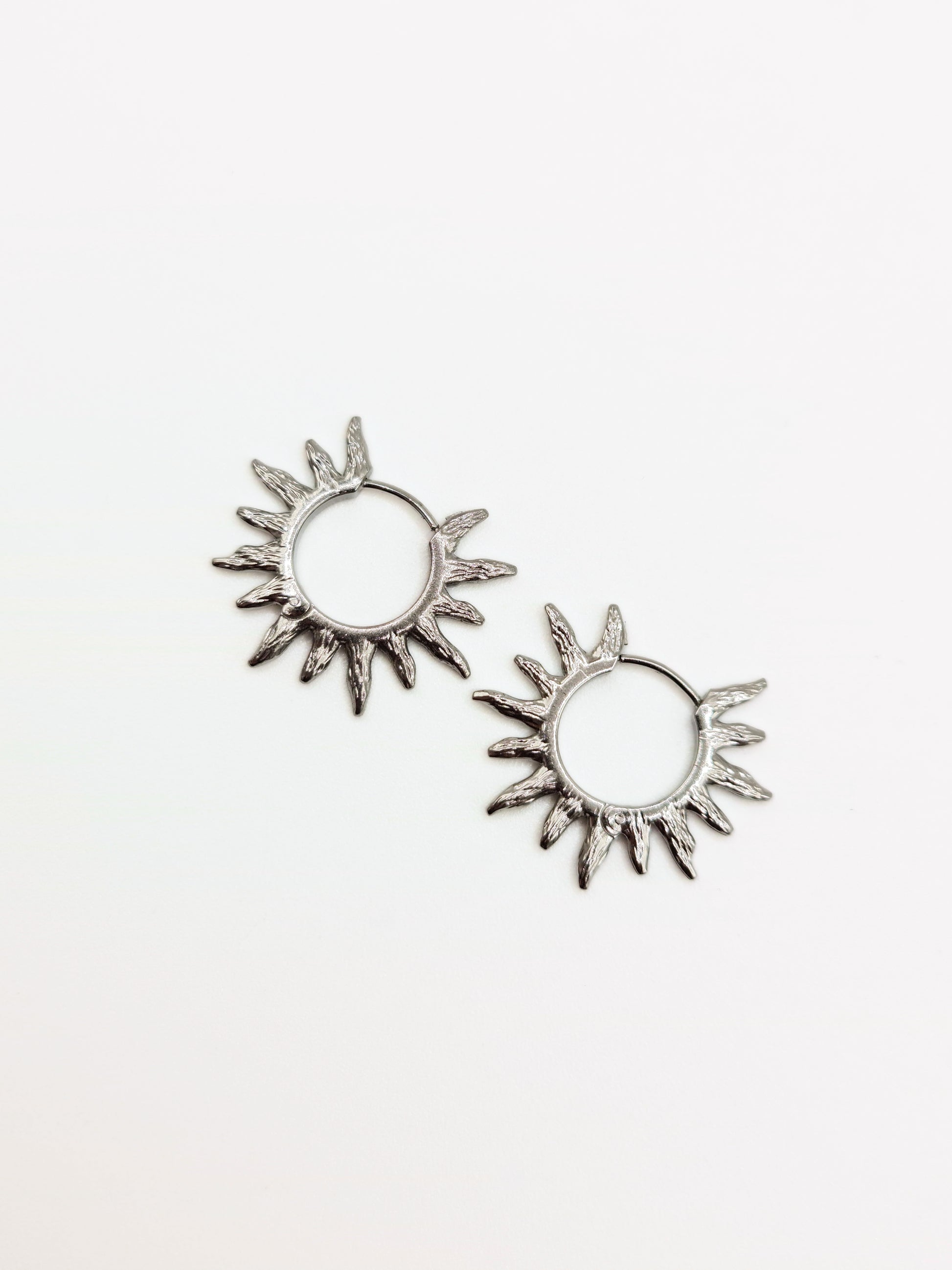 silver-sun-hoop-earrings-stainless-steel-tarnish-free-jewellery-waterproof-ember-and-stone-1