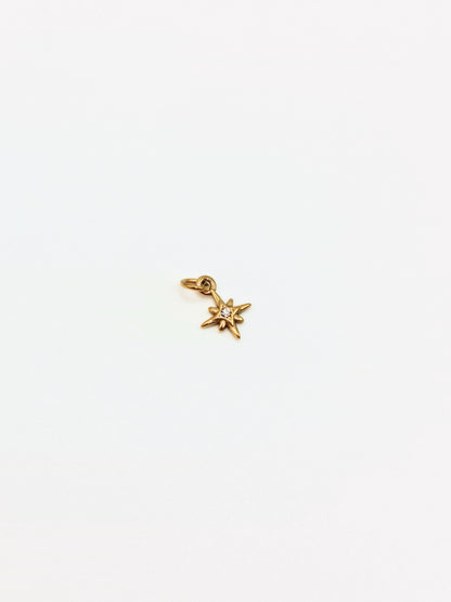 The Charm Shop 18k Gold Plated Crystal Celestial Ditsy Star DIY Charm- Waterproof & Tarnish-Free