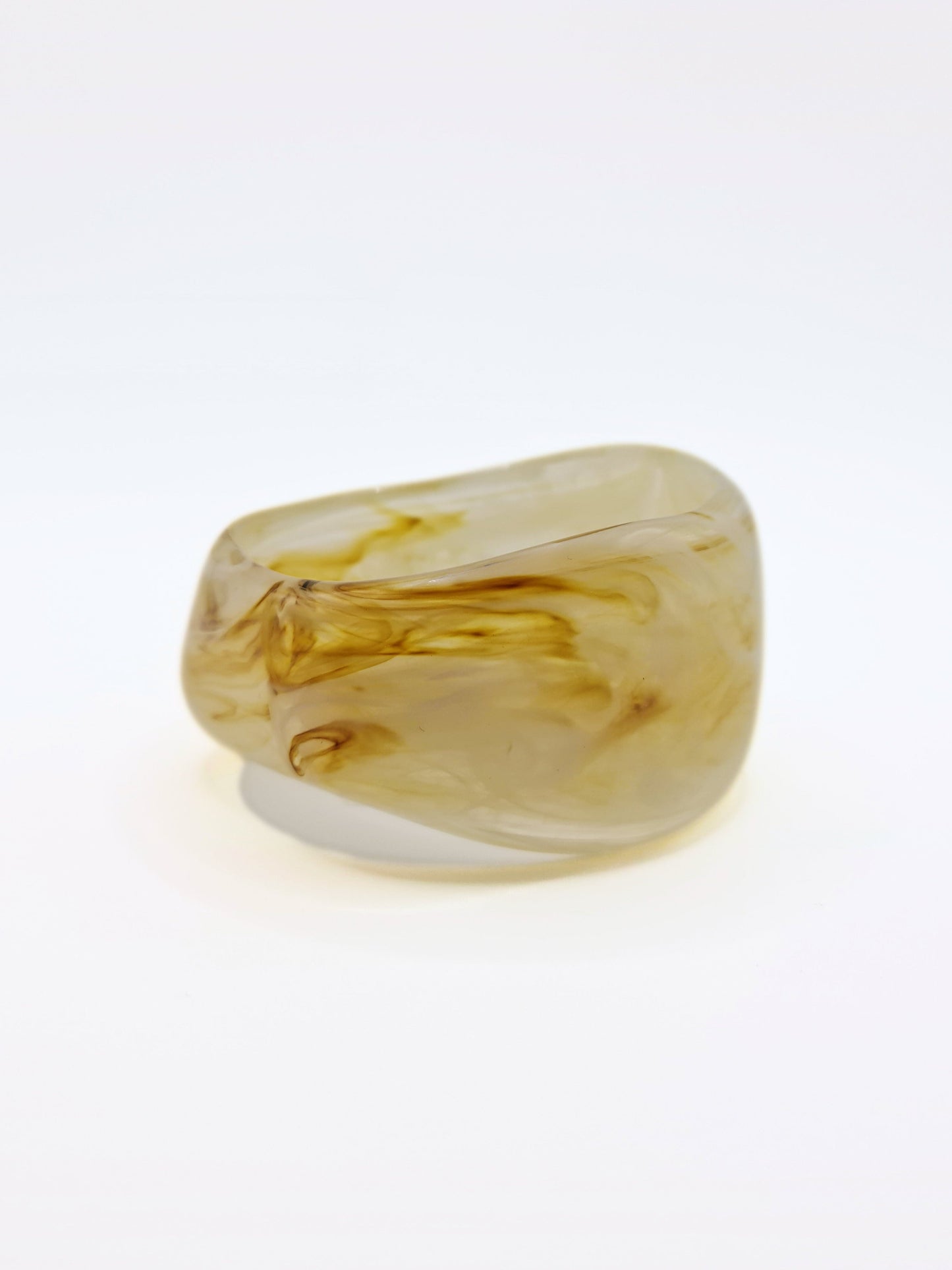 The Amalfi Resin Bangle in Yellow Mist