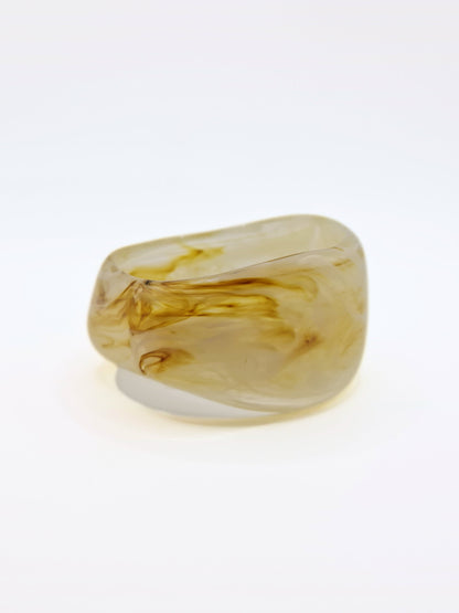 The Amalfi Resin Bangle in Yellow Mist
