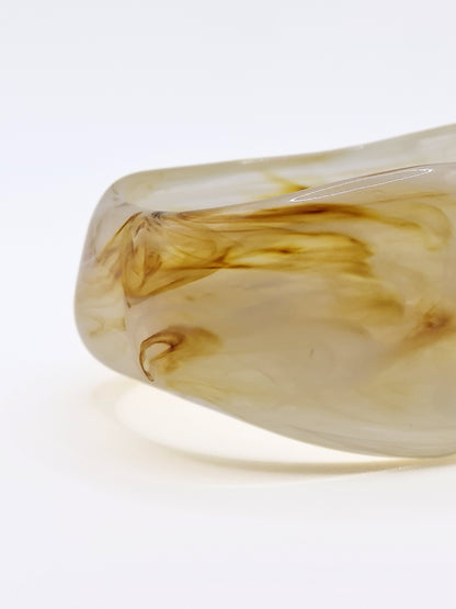The Amalfi Resin Bangle in Yellow Mist