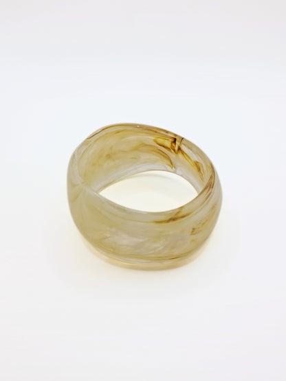 The Amalfi Resin Bangle in Yellow Mist