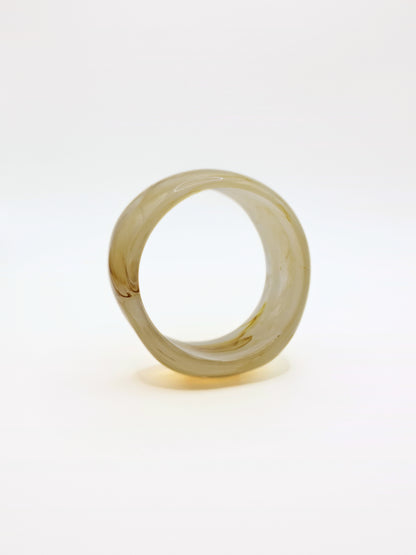 The Amalfi Resin Bangle in Yellow Mist